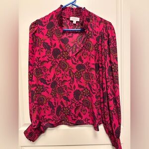 Evereve Pink and Purple Floral Blouse